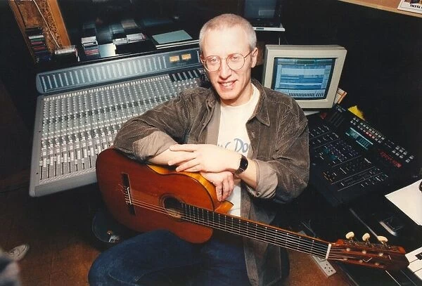 Ray Laidlaw, drummer of Lindisfarne at the Hi-Level Recording Studio. 08  /  01  /  96