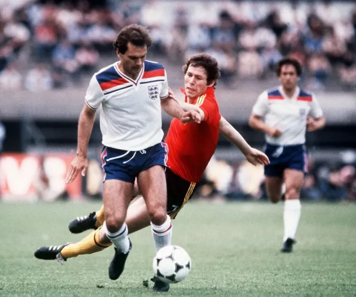 Framed Print : Ray Wilkins Football player playing for England in an International match running with Framed Print : Ray Wilkins Football player playing for England in an International match running with