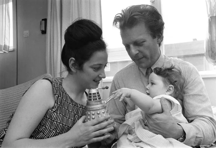 Framed Print : Raymond Cusick designer of the Daleks from Doctor Who with his wife and daughter 1965 Framed Print : Raymond Cusick designer of the Daleks from Doctor Who with his wife and daughter 1965