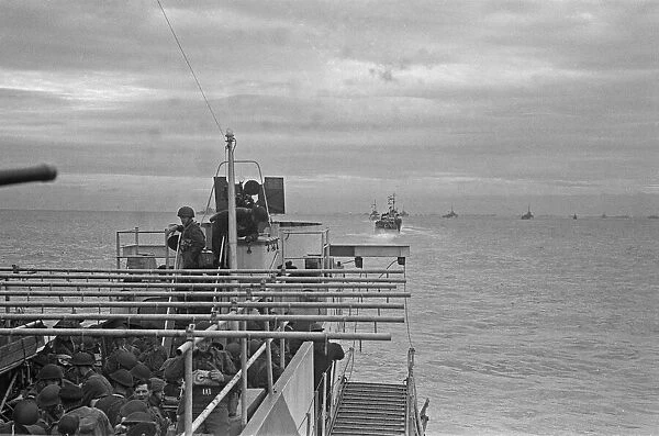 Re-enforcements arriving off the Normandy coast 10 days after the D-Day landings