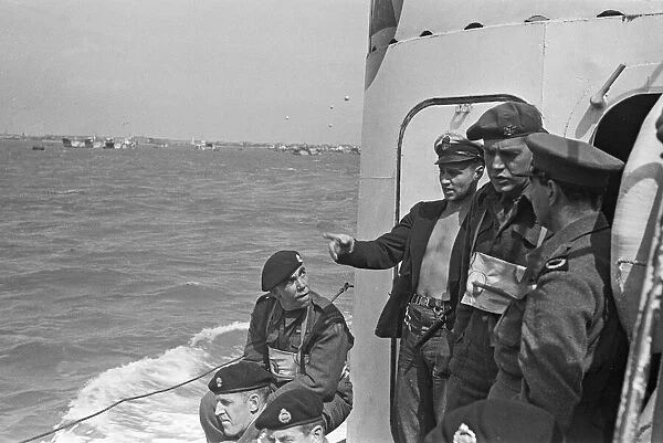 Re-enforcements arriving off the Normandy coast 10 days after the D-Day landings
