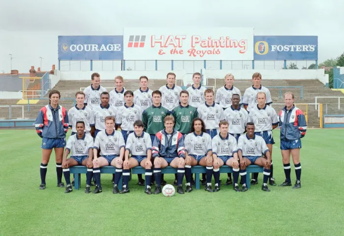 Framed Print : Reading FC 1991 / 92, pre-season photocall at Elm Park, Tuesday 6th August 1991 Framed Print : Reading FC 1991 / 92, pre-season photocall at Elm Park, Tuesday 6th August 1991