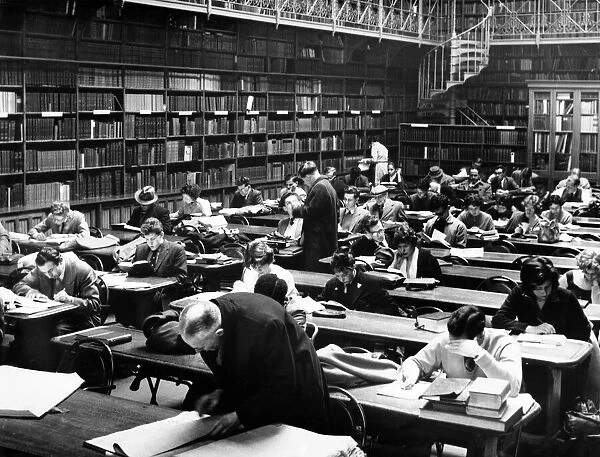 The reading room at the Birmingham Reference Library, Ratcliffe Place, 27th March 1961