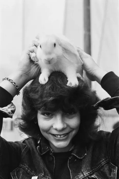 Framed Print : Reading show, in Reading Berkshire. (Picture) Girl at the show holding a rabbit Framed Print : Reading show, in Reading Berkshire. (Picture) Girl at the show holding a rabbit