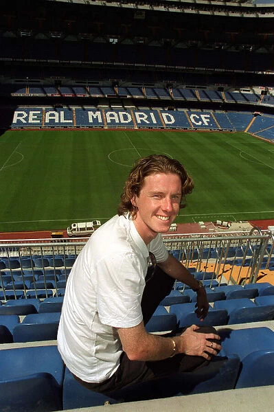 Real Madrids new winger Steve McManaman pictured at this new home ground