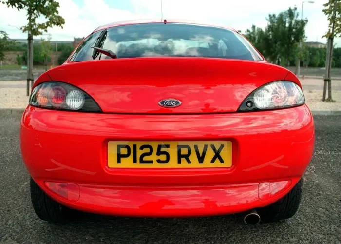 Framed Print : BACK REAR OF A RED FORD PUMA CAR REGISTRATION NUMBER P125 RVX AUGUST 1997 Framed Print : BACK REAR OF A RED FORD PUMA CAR REGISTRATION NUMBER P125 RVX AUGUST 1997