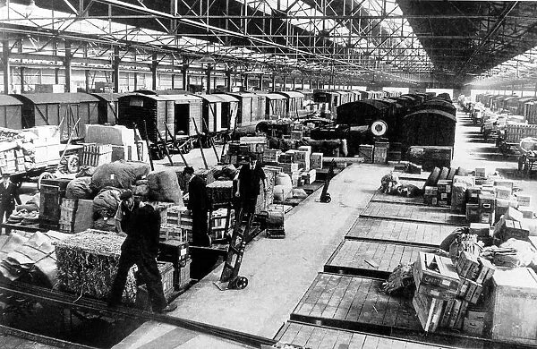 The rebuilt goods depot at Lawley Street, Birmingham not long after it reopened in 1945