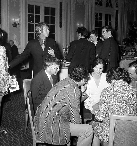 Reception for Steve McQueen star of Bullitt at the savoy hotel at which Christine Keeler