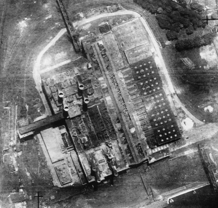 Framed Print : Reconnaisnce photographs reveal the extent of the damage inflicted by aircraft of RAF