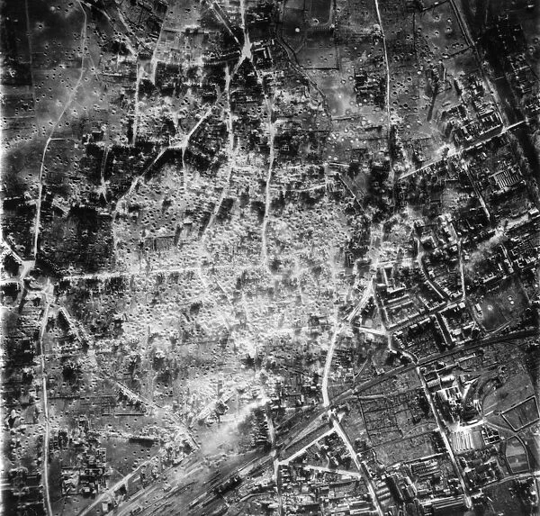 A reconnaissance photograph taken by the Tactical Reconnaissance Group of the 9th Air