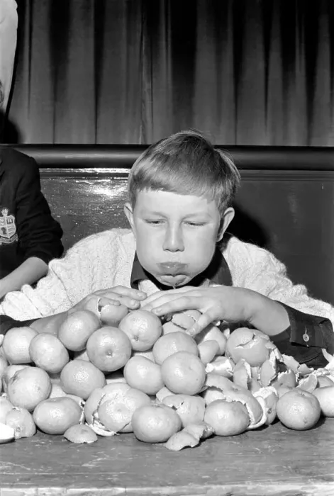 Framed Print : Records: Humour: Children: Meet Guenter Kuhn the 14 years old world champion orange eater Framed Print : Records: Humour: Children: Meet Guenter Kuhn the 14 years old world champion orange eater