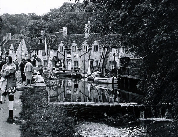 A recreated coastal fishing village at Castle Combe in Wiltshire for the film Dr Dolittle