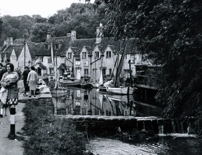 Framed Print : A recreated coastal fishing village at Castle Combe in Wiltshire for the film Dr Dolittle Framed Print : A recreated coastal fishing village at Castle Combe in Wiltshire for the film Dr Dolittle