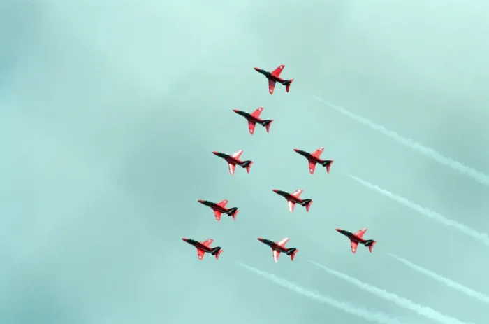 Framed Print : The Red Arrows, RAF Aerobatic Team, performing at the 1993 500 CC British Motorcycle Framed Print : The Red Arrows, RAF Aerobatic Team, performing at the 1993 500 CC British Motorcycle