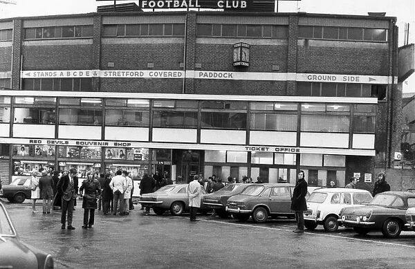 The Red Devils Souvenir shop at Old Trafford. Circa November 1977
