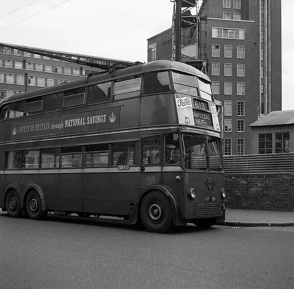 Red Double Decker Bus circa 1955