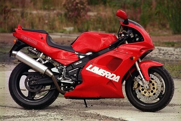 Red Laverda 650 Motorbike August 1997