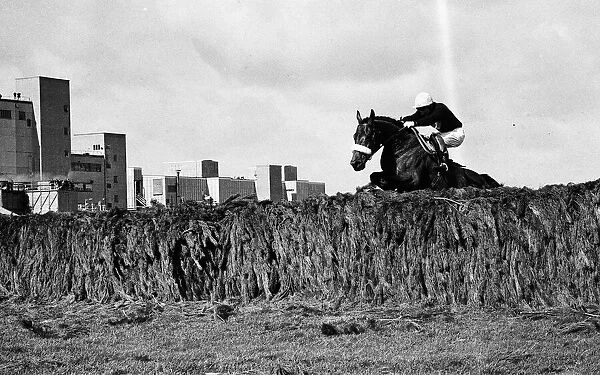 Red Rum winning the 1977 Grand National with Jockey Tommy Stack. 2nd April 1977