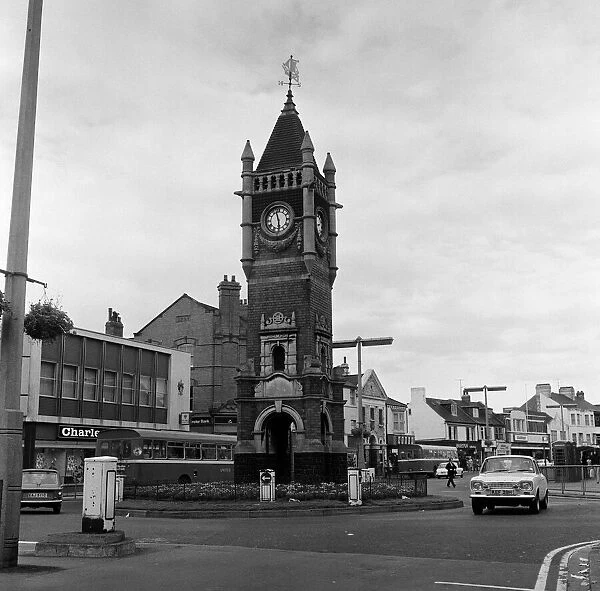 Redcar Clock Tower, Redcar, North Yorkshire. 1972