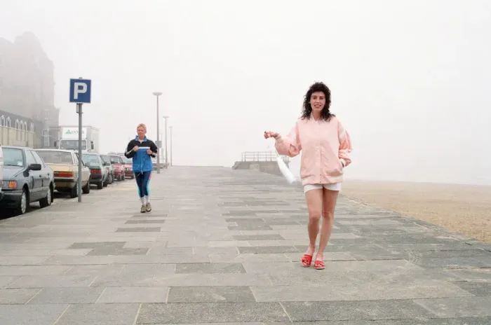 Framed Print : Redcar Fashion, Monday 23rd April 1990, Caroline wears a Peach reversible jacket 13 Framed Print : Redcar Fashion, Monday 23rd April 1990, Caroline wears a Peach reversible jacket 13