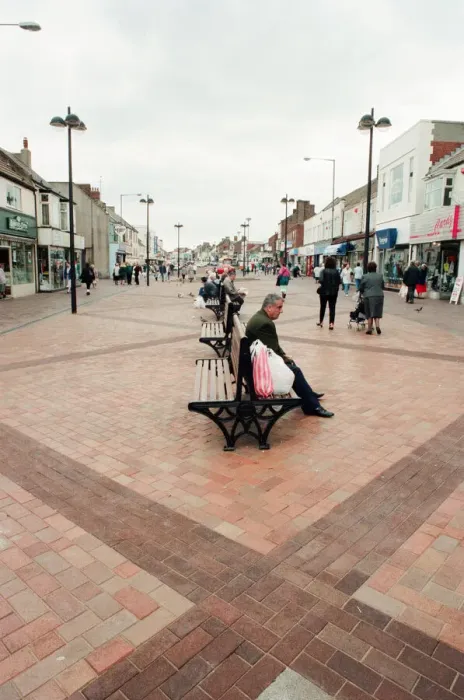 Framed Print : Redcar High Street, 6th June 1995. Pesestrianised