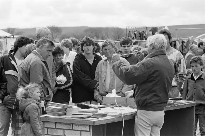 Framed Print : Redcar Market, 9th May 1987