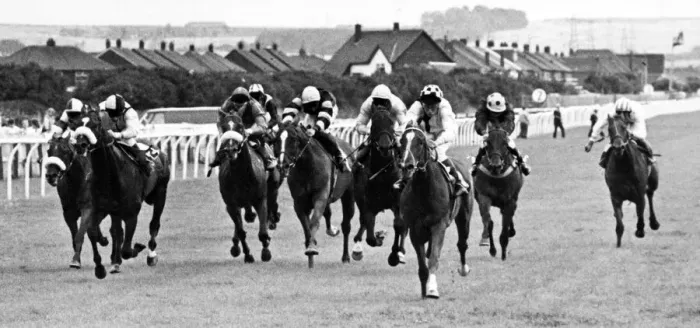 Framed Print : Redcar Racecourse is a thoroughbred horse racing venue located in Redcar, North Yorkshire