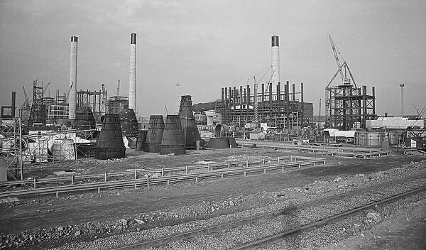Redcar steel complex under construction. 1975