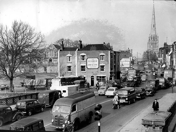 Redcliffe Hill and Bedminster Bridge, Bristol, in the late 1950s