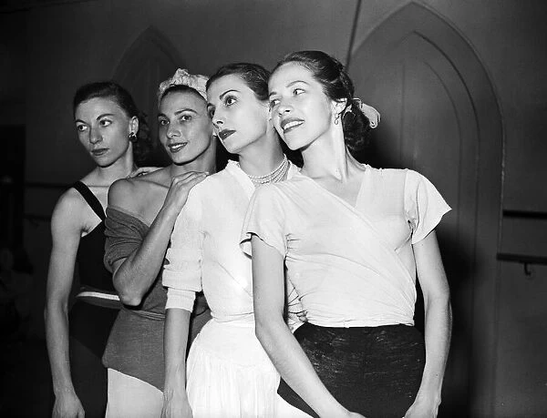 Rehearsal for ballet Giselle at the Mercury Theatre, London, Sunday 20th November 1949