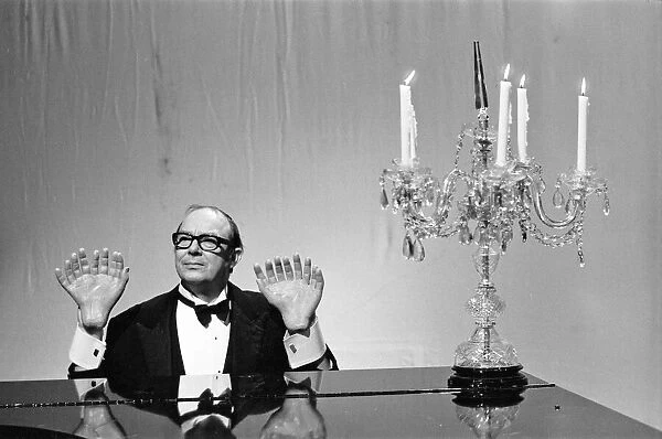 Rehearsing Morecambe & Wise Christmas Show, 18th December 1973. Eric Morecambe