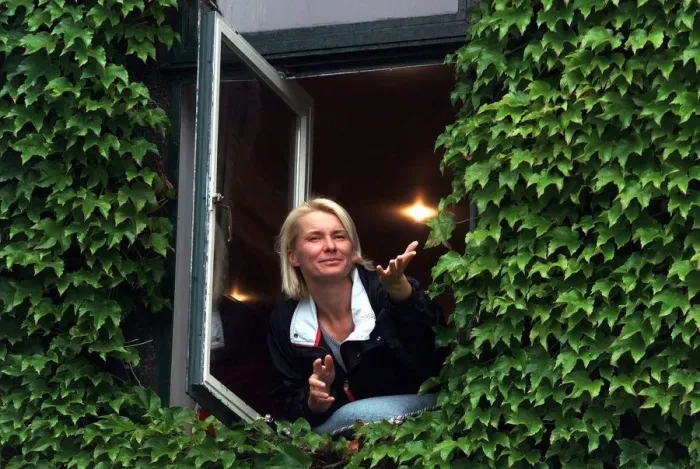 Framed Print : Reigning Wimbledon Champion Jana Novotna June 1999 of the Czech Republic looks out Framed Print : Reigning Wimbledon Champion Jana Novotna June 1999 of the Czech Republic looks out