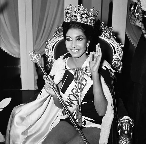 Reita Faria, Miss India, is crowned Miss World 1966. 17th November 1966