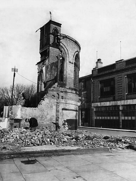 The remains of St Philips Church in central Hull following the raids of May 1941