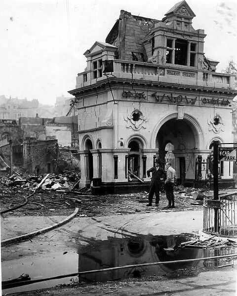 Remains of the Tivoli cinema in Weston Super Mare after the air raid of the 28th June