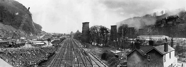 Remains of Walnut Tree Viaduct, a railway viaduct located above the southern edge of