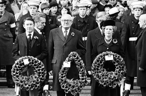 Remembrance Day at The Cenotaph, Whitehall. Liberal Democrat leader David Steel