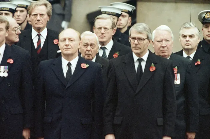 Framed Print : Remembrance Day parade at Whitehall, London. 11th November 1991 Framed Print : Remembrance Day parade at Whitehall, London. 11th November 1991