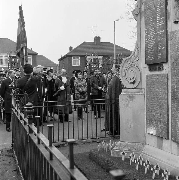 Remembrance Day service at Thornaby. November 1972
