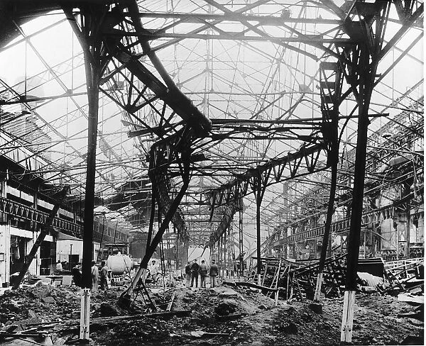 The Renault car factory in France after being hit by a bomb dropped by the US 8th Air