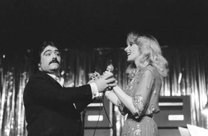 Framed Print : Renee and Renato singing duo with the UK Christmas number one single of 1982 with Framed Print : Renee and Renato singing duo with the UK Christmas number one single of 1982 with