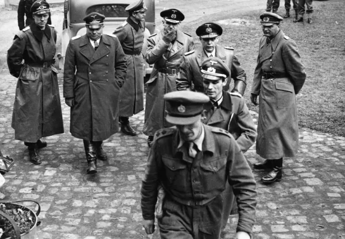 Framed Print : Representatives of Admiral Doenitz and Field Marshal Keitel visit 2nd Army HQ Framed Print : Representatives of Admiral Doenitz and Field Marshal Keitel visit 2nd Army HQ