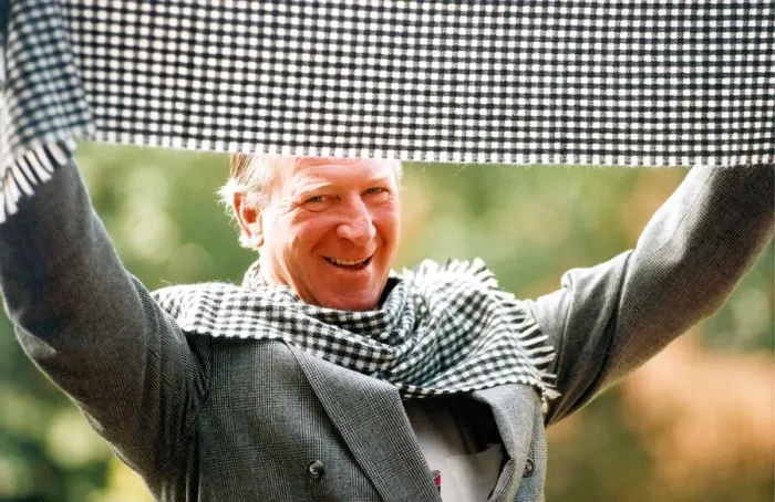 Framed Print : Republic of Ireland manager Jack Charlton launching Northumberland Gifts in September