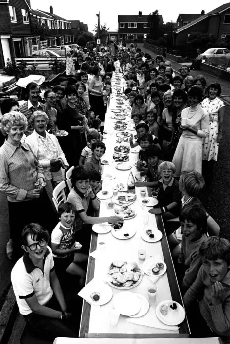 Framed Print : Residents of Dumpling Hall Estate, Denton Burn turned out in style for one of the first Framed Print : Residents of Dumpling Hall Estate, Denton Burn turned out in style for one of the first