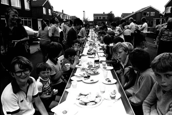 Framed Print : Residents of Dumpling Hall Estate, Denton Burn turned out in style for one of the first Framed Print : Residents of Dumpling Hall Estate, Denton Burn turned out in style for one of the first