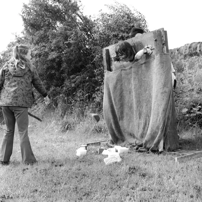 Framed Print : The residents of the West End of Newcastle playing old English games at the Denton Burn Framed Print : The residents of the West End of Newcastle playing old English games at the Denton Burn