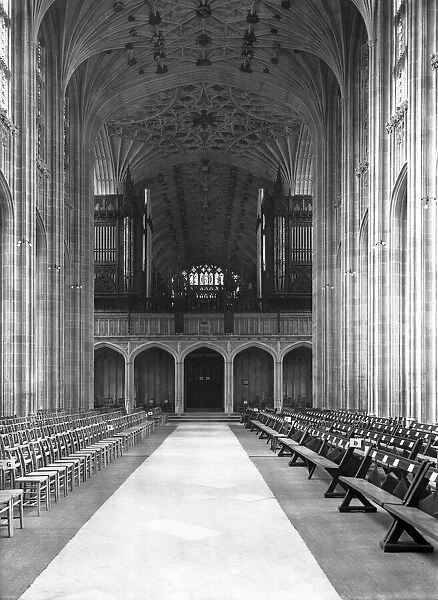 The restoration of St Georges Chapel, Windsor Castle. Circa 1930