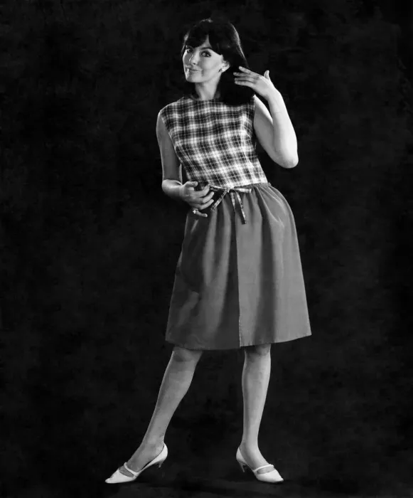 Framed Print : Reveille Fashion 1965. Mannequin wearing Ginham blouse and skirt August 1965 P006841