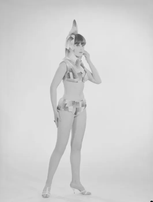 Framed Print : Reveille Fashion Feature Reveille Model Debbie Attwood seen here modelling a