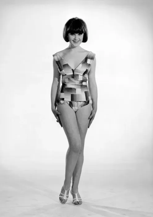 Framed Print : Reveille Fashion Feature Reveille Model Debbie Attwood seen here modelling a
